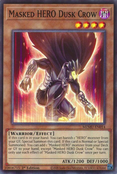 Masked HERO Dusk Crow [MZMU-EN014] Super Rare | Exor Games Truro