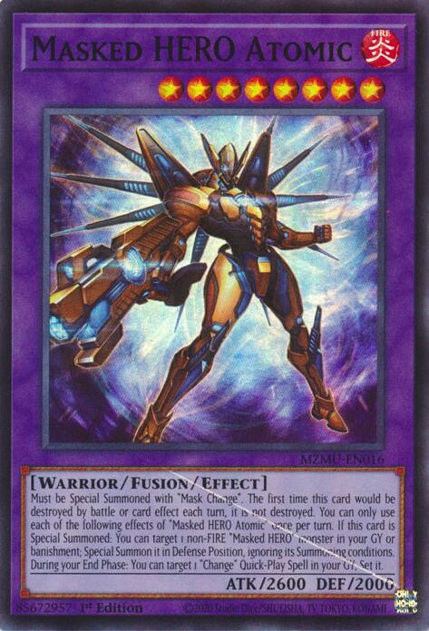 Masked HERO Atomic [MZMU-EN016] Super Rare | Exor Games Truro