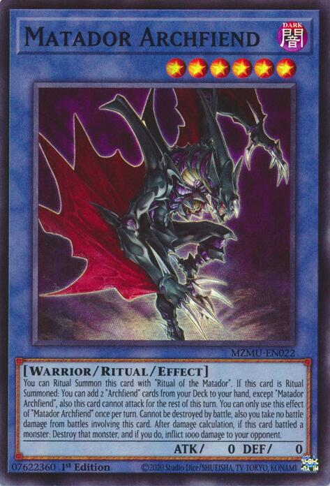 Matador Archfiend [MZMU-EN022] Super Rare | Exor Games Truro