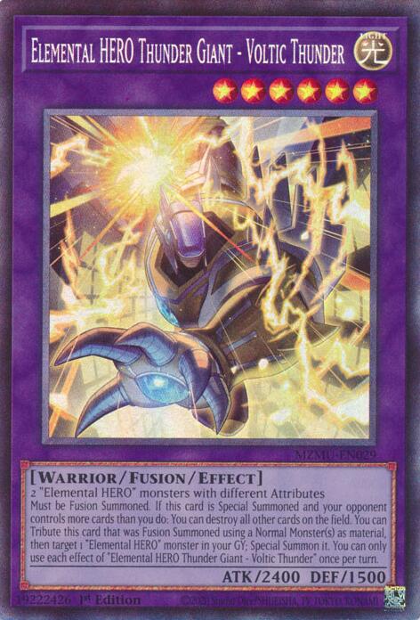 Elemental HERO Thunder Giant - Voltic Thunder (Collector's Rare) [MZMU-EN029] Collector's Rare | Exor Games Truro