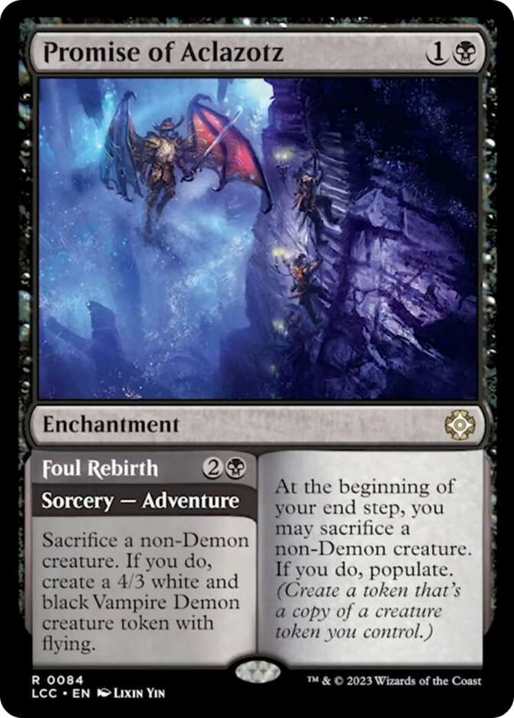 Promise of Aclazotz // Foul Rebirth [The Lost Caverns of Ixalan Commander] | Exor Games Truro