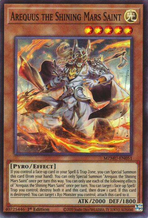 Arequus the Shining Mars Saint [MZMU-EN051] Super Rare | Exor Games Truro