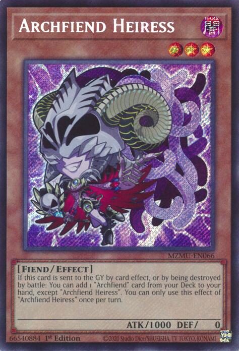 Archfiend Heiress [MZMU-EN066] Secret Rare | Exor Games Truro