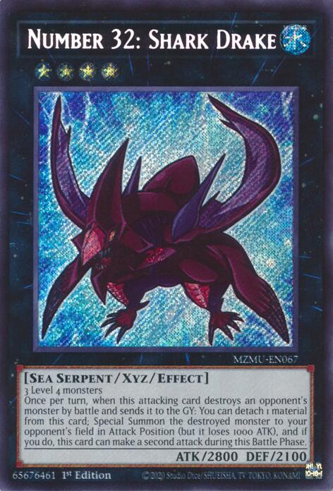 Number 32: Shark Drake [MZMU-EN067] Secret Rare | Exor Games Truro