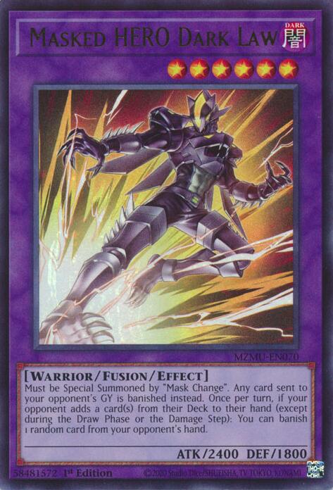 Masked HERO Dark Law [MZMU-EN070] Ultra Rare | Exor Games Truro