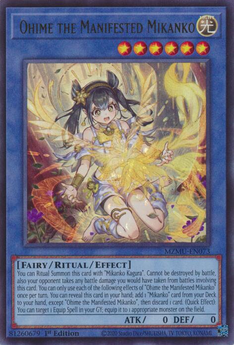 Ohime the Manifested Mikanko [MZMU-EN073] Ultra Rare | Exor Games Truro