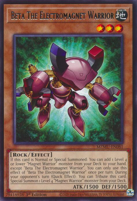Beta The Electromagnet Warrior [MZMU-EN081] Rare | Exor Games Truro