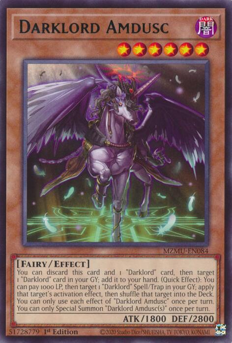 Darklord Amdusc [MZMU-EN084] Rare | Exor Games Truro