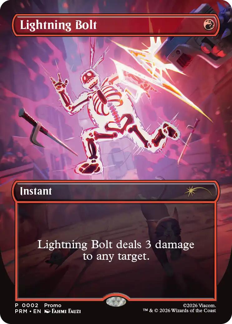 Lightning Bolt (Borderless) [Wizards Play Network 2026] | Exor Games Truro