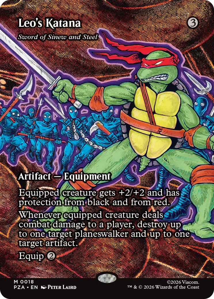 Leo's Katana - Sword of Sinew and Steel (Borderless) [Teenage Mutant Ninja Turtles Eternal-Legal] | Exor Games Truro