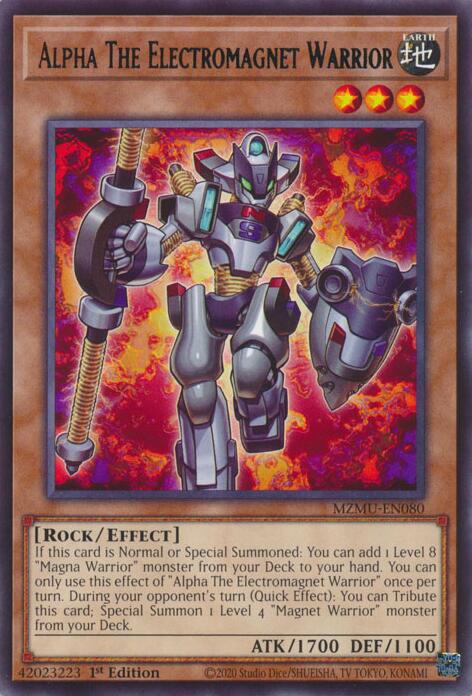 Alpha The Electromagnet Warrior [MZMU-EN080] Rare | Exor Games Truro