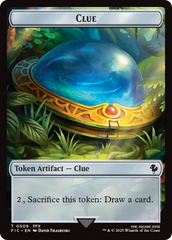 Clue // Treasure Double-Sided Token (Surge Foil) [FINAL FANTASY Commander Tokens] | Exor Games Truro