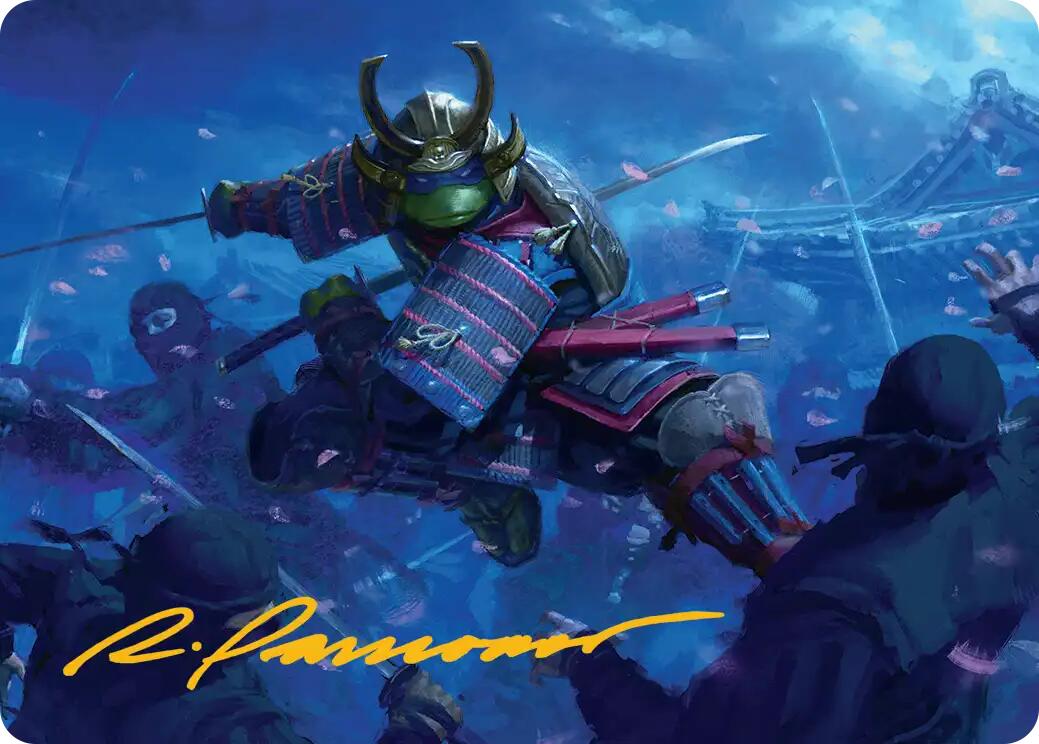 Leonardo, Sewer Samurai Art Card (1/54) (Gold-Stamped Signature) [Teenage Mutant Ninja Turtles Art Series] | Exor Games Truro