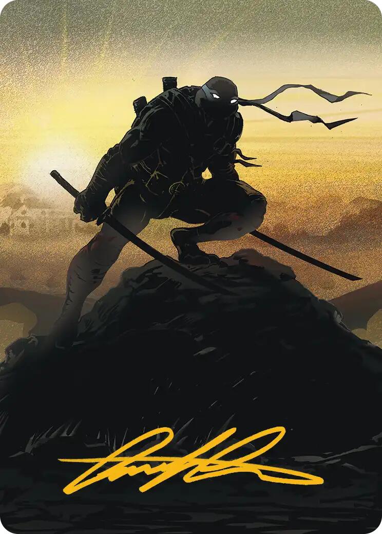 Leonardo, Sewer Samurai Art Card (20/54) (Gold-Stamped Signature) [Teenage Mutant Ninja Turtles Art Series] | Exor Games Truro
