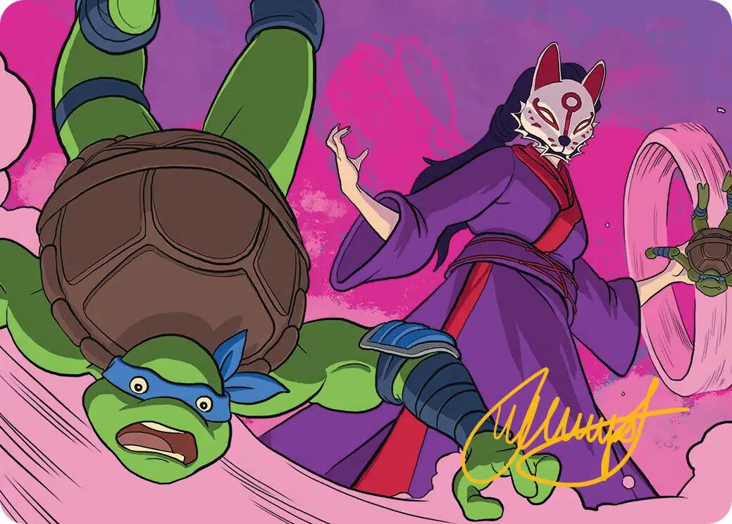 Kitsune's Technique Art Card (Gold-Stamped Signature) [Teenage Mutant Ninja Turtles Art Series] | Exor Games Truro