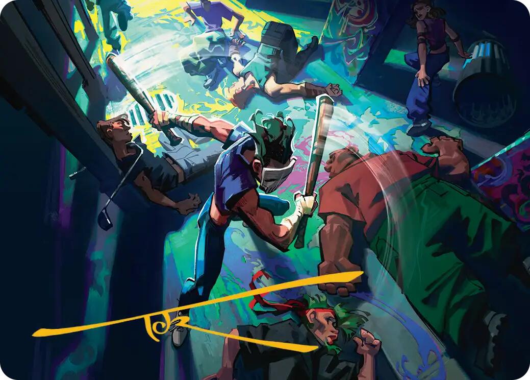 Pain 101 Art Card (Gold-Stamped Signature) [Teenage Mutant Ninja Turtles Art Series] | Exor Games Truro
