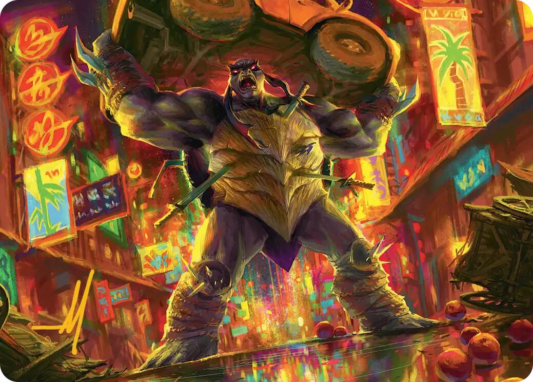 Slash, Reptile Rampager Art Card (Gold-Stamped Signature) [Teenage Mutant Ninja Turtles Art Series] | Exor Games Truro