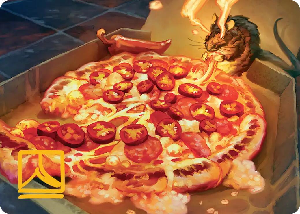 Spicy Oatmeal Pizza Art Card (Gold-Stamped Signature) [Teenage Mutant Ninja Turtles Art Series] | Exor Games Truro