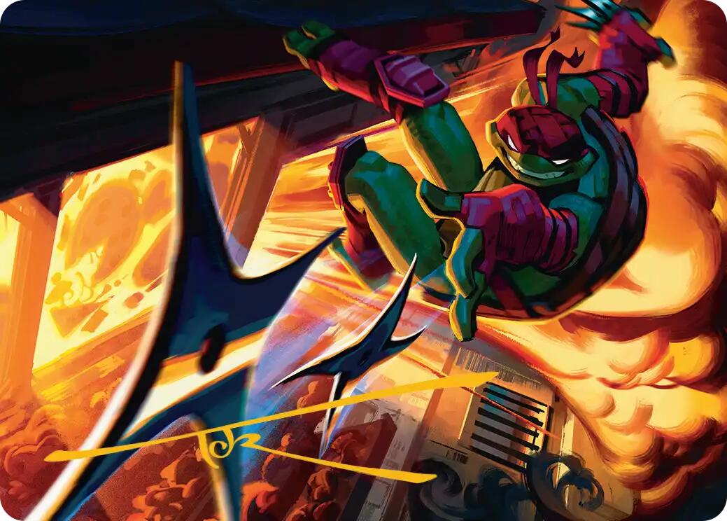 Storm of Steel Art Card (Gold-Stamped Signature) [Teenage Mutant Ninja Turtles Art Series] | Exor Games Truro