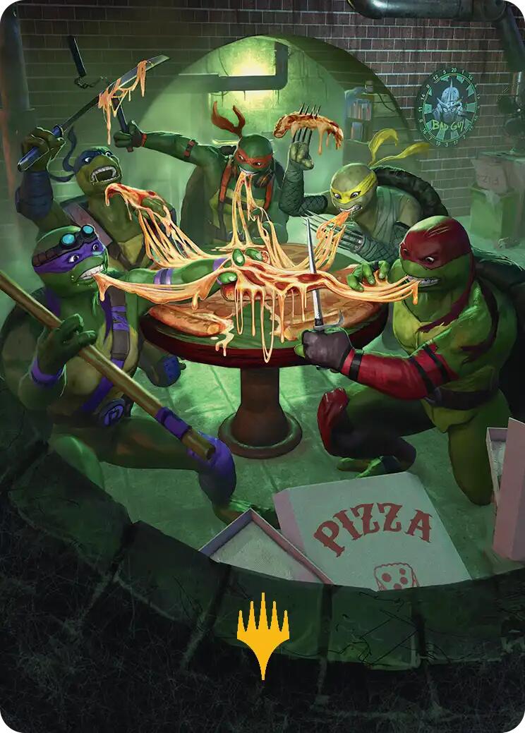 Food Chain Art Card (Gold-Stamped) [Teenage Mutant Ninja Turtles Art Series] | Exor Games Truro