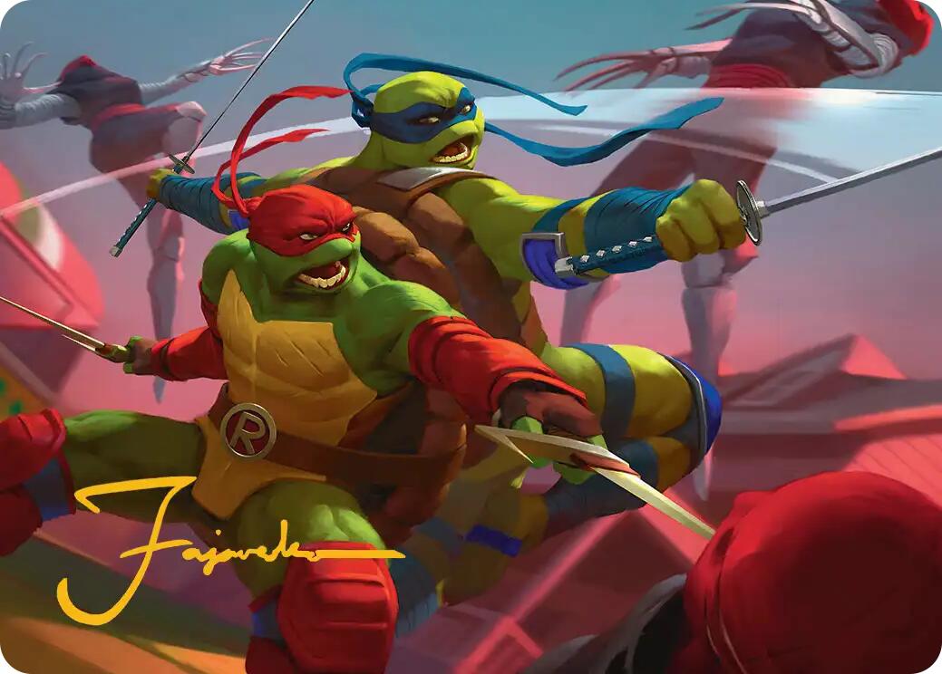 Raph & Leo, Sibling Rivals Art Card (Gold-Stamped Signature) [Teenage Mutant Ninja Turtles Art Series] | Exor Games Truro