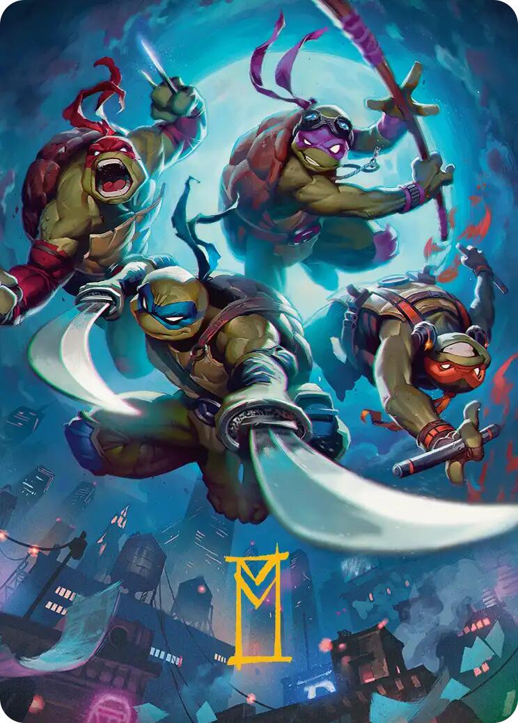 Heroes in a Half Shell Art Card (Gold-Stamped Signature) [Teenage Mutant Ninja Turtles Art Series] | Exor Games Truro