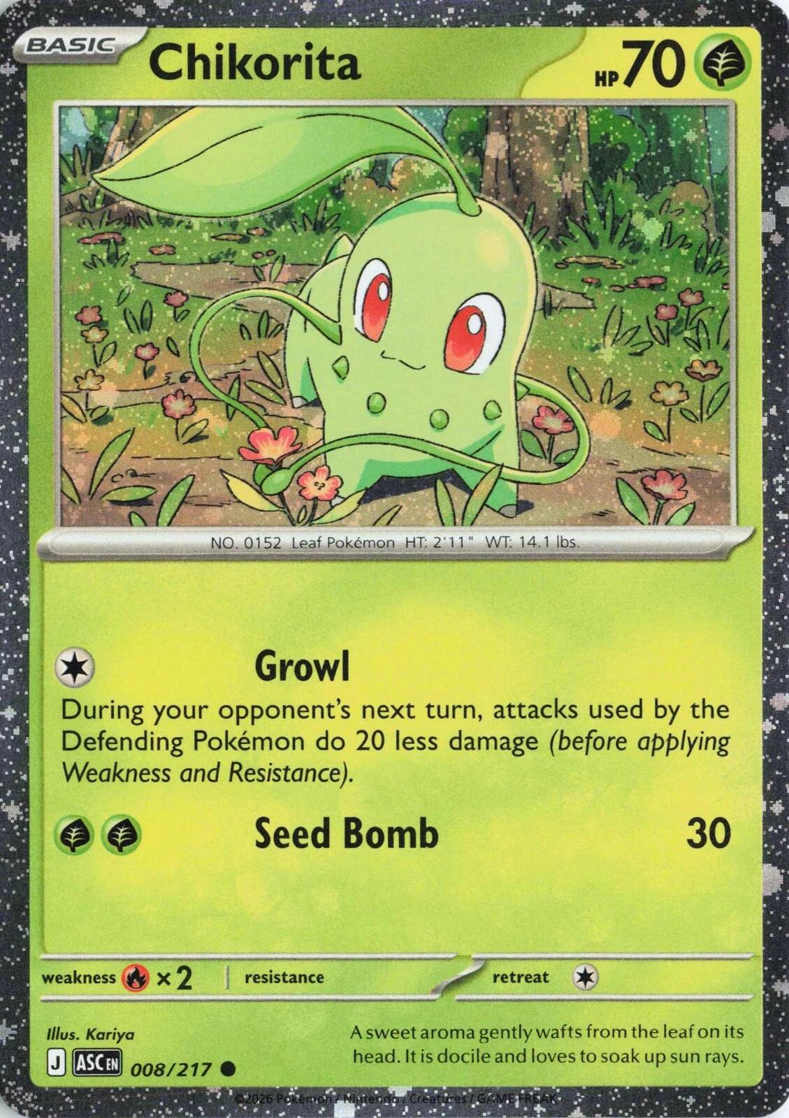 Chikorita (008/217) (Cosmos Holo) [Miscellaneous Cards] | Exor Games Truro