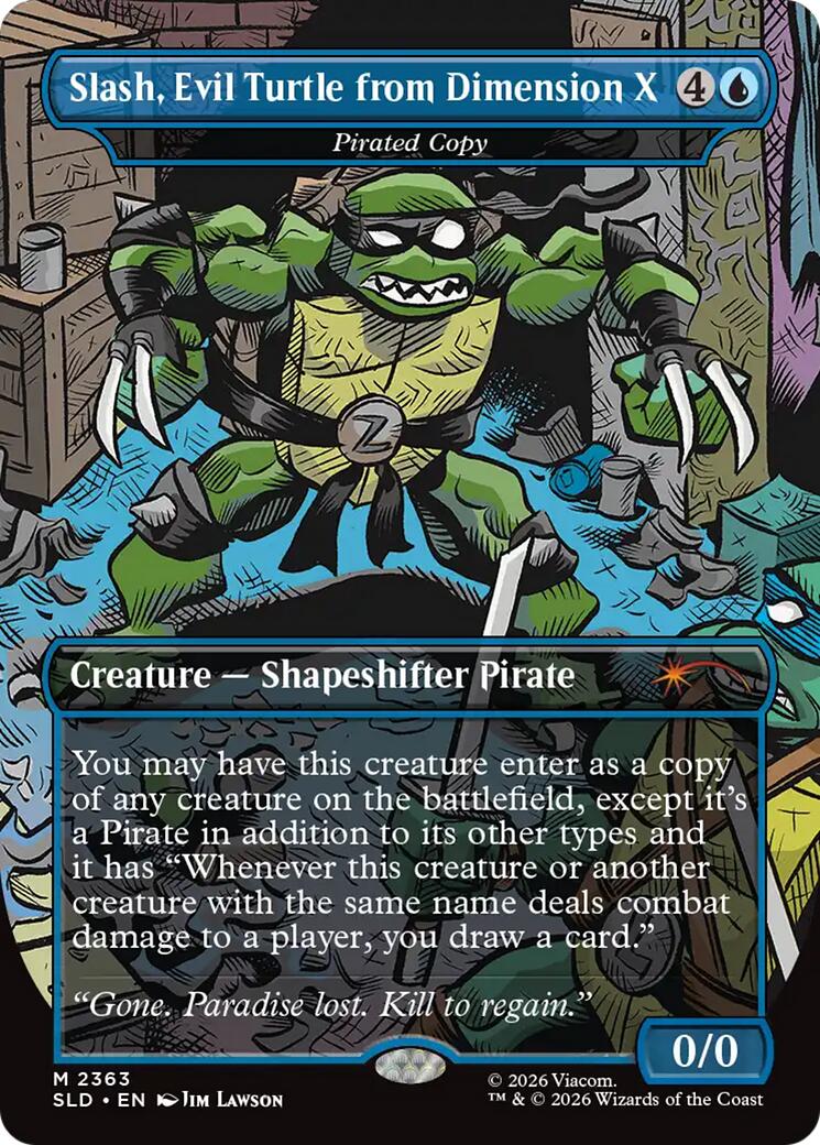 Slash, Evil Turtle from Dimension X - Pirated Copy [Secret Lair Drop Series] | Exor Games Truro