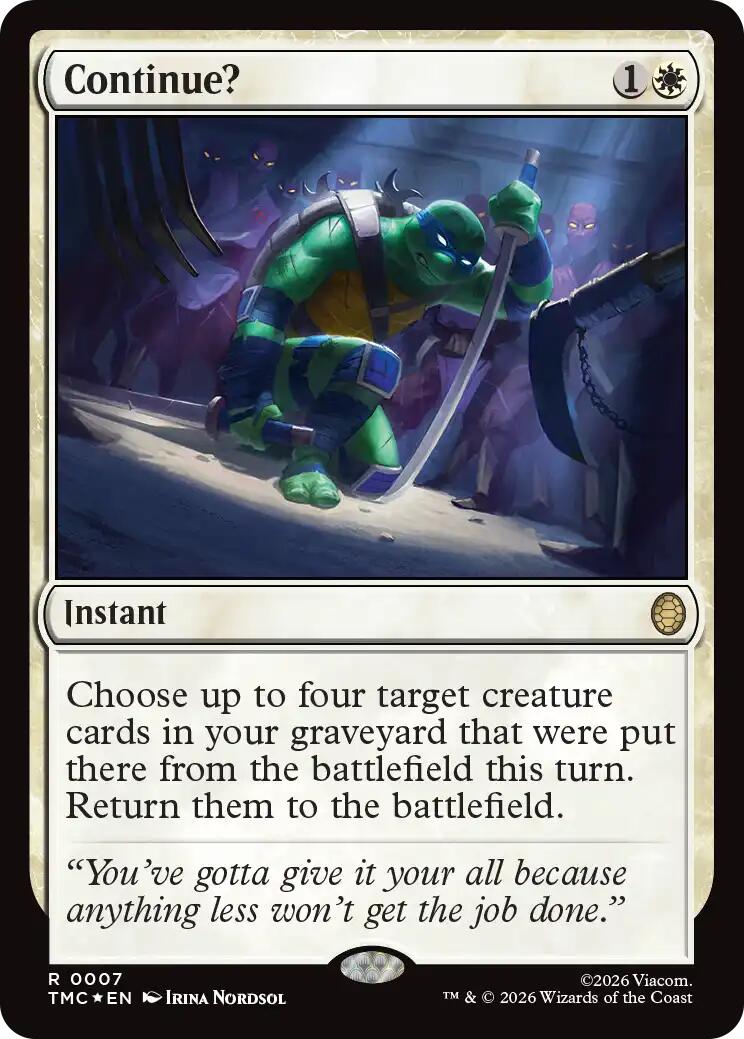 Continue? (Surge Foil) [Teenage Mutant Ninja Turtles Commander] | Exor Games Truro