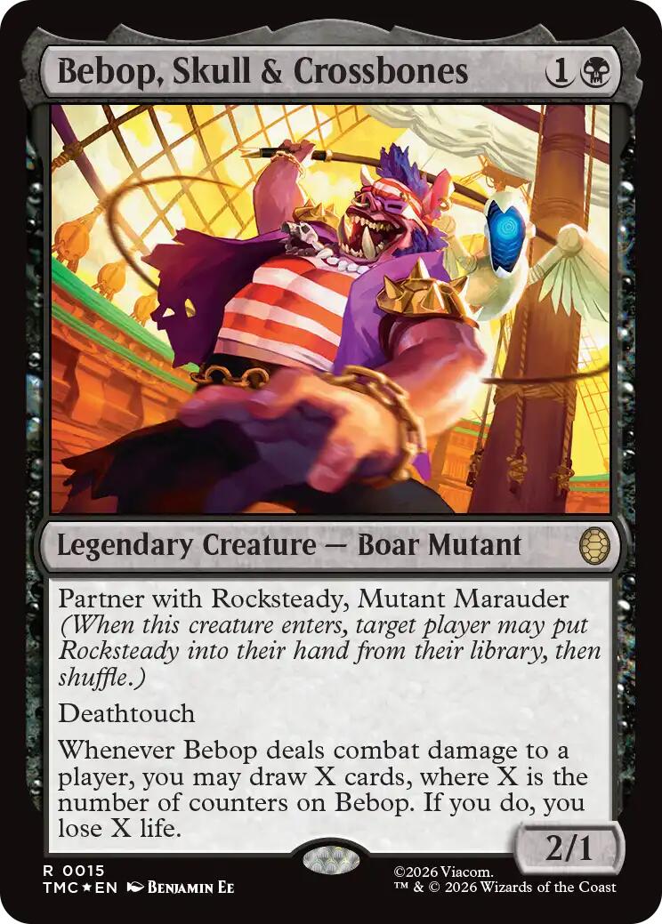 Bebop, Skull & Crossbones (Surge Foil) [Teenage Mutant Ninja Turtles Commander] | Exor Games Truro