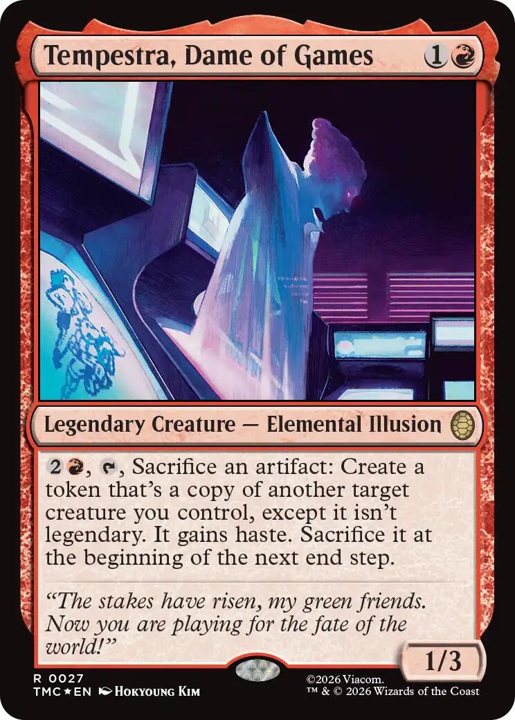 Tempestra, Dame of Games (Surge Foil) [Teenage Mutant Ninja Turtles Commander] | Exor Games Truro