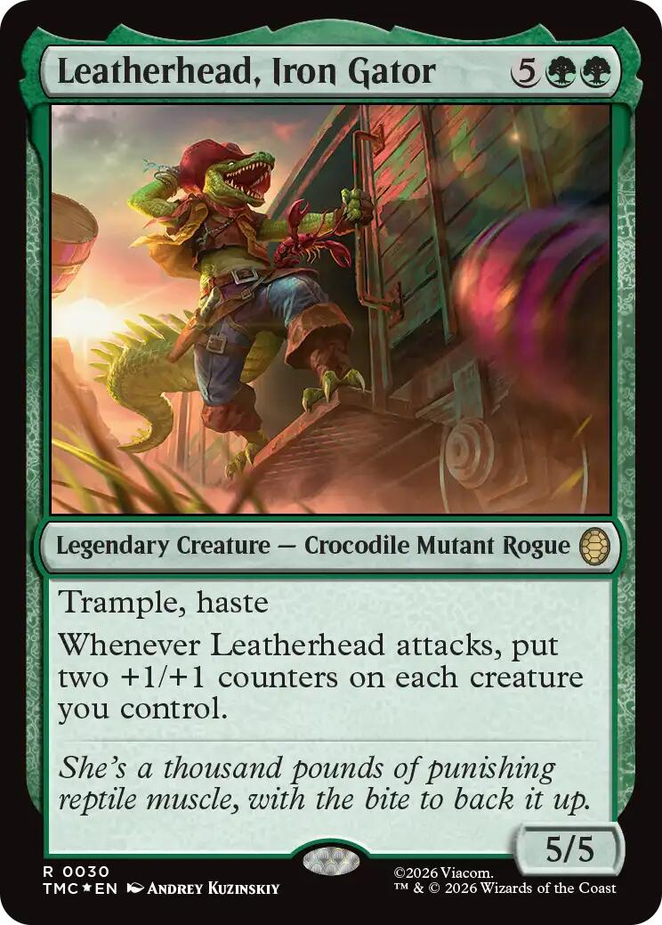 Leatherhead, Iron Gator (Surge Foil) [Teenage Mutant Ninja Turtles Commander] | Exor Games Truro
