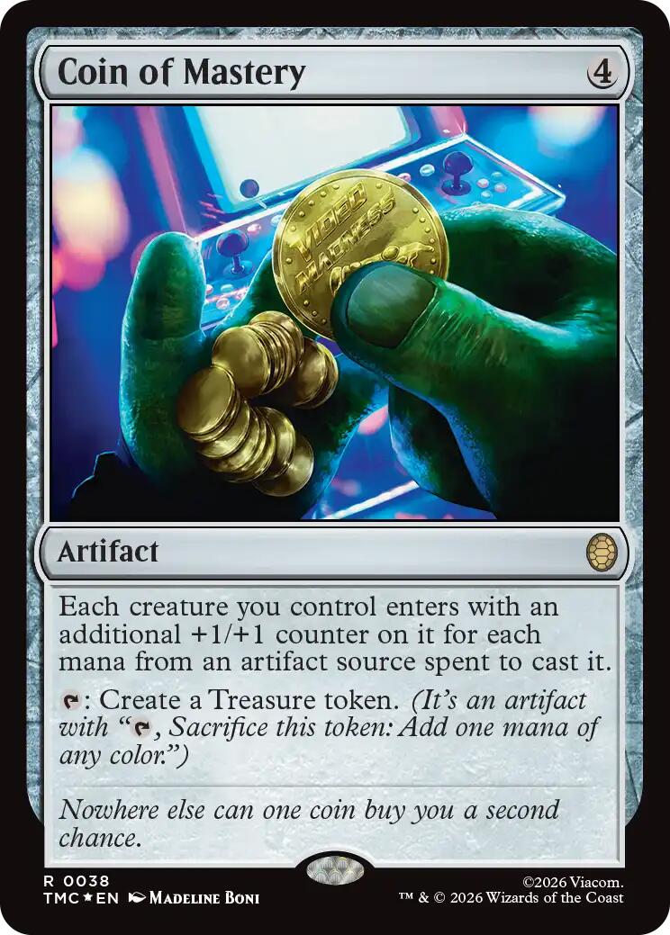 Coin of Mastery (Surge Foil) [Teenage Mutant Ninja Turtles Commander] | Exor Games Truro