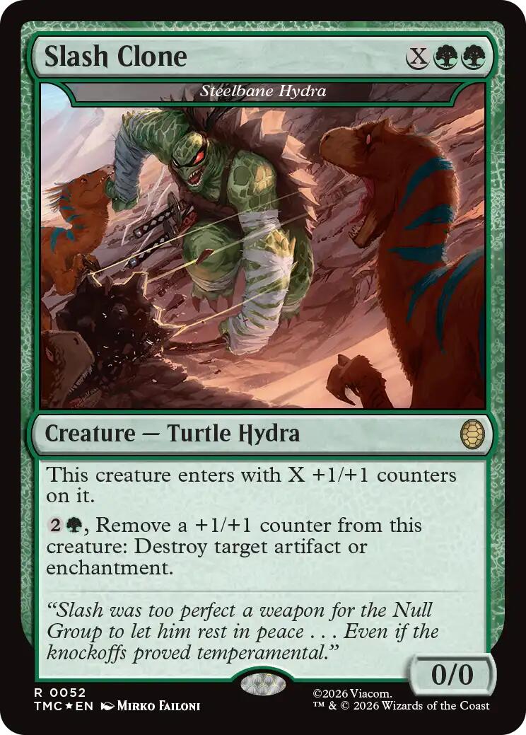 Slash Clone - Steelbane Hydra (Surge Foil) [Teenage Mutant Ninja Turtles Commander] | Exor Games Truro