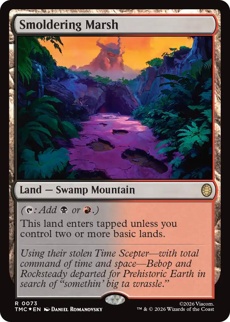Smoldering Marsh (Surge Foil) [Teenage Mutant Ninja Turtles Commander] | Exor Games Truro