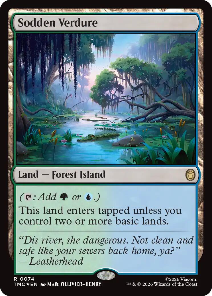 Sodden Verdure (Surge Foil) [Teenage Mutant Ninja Turtles Commander] | Exor Games Truro