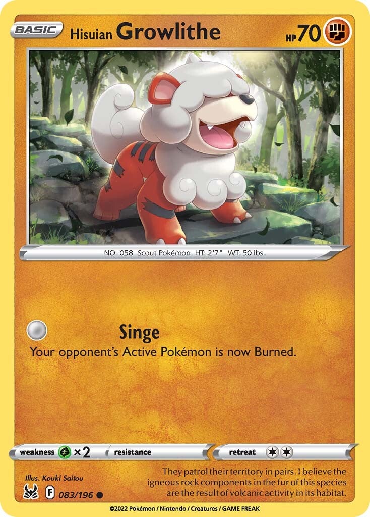 Hisuian Growlithe (083/196) [Sword & Shield: Lost Origin] | Exor Games Truro