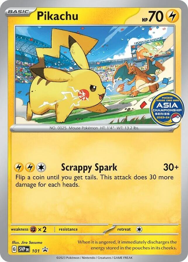 Pikachu (101) (Asia Championship Series 23-24) [Scarlet & Violet: Black Star Promos] | Exor Games Truro