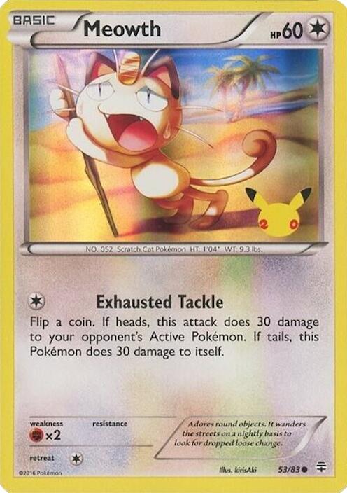 Meowth (053/083) - 53/83 (20th Anniversary) [Miscellaneous Cards] | Exor Games Truro