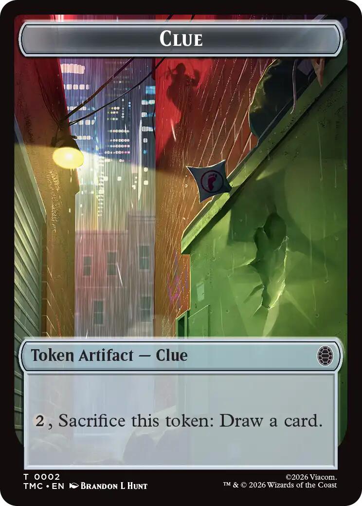Clue // Rat Double-Sided Token [Teenage Mutant Ninja Turtles Commander Tokens] | Exor Games Truro