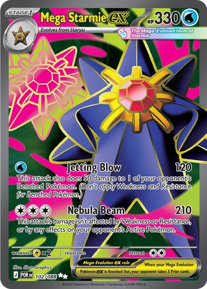 Mega Starmie ex (102/088) [Mega Evolution: Perfect Order] | Exor Games Truro