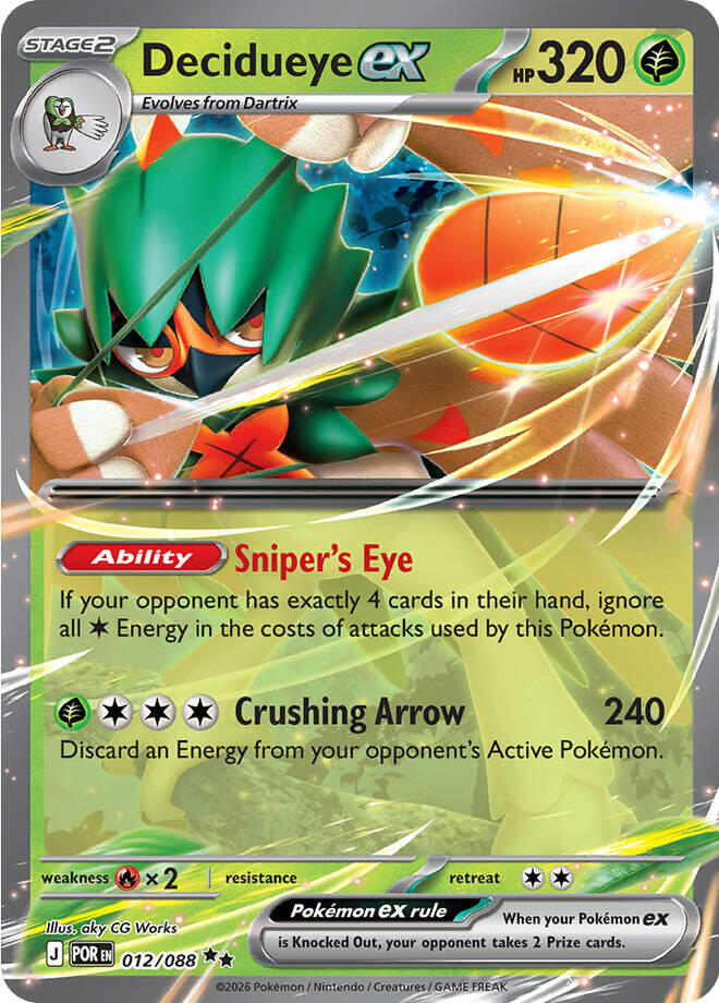 Decidueye ex (012/088) [Mega Evolution: Perfect Order] | Exor Games Truro