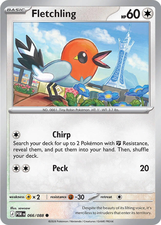 Fletchling (066/088) [Mega Evolution: Perfect Order] | Exor Games Truro