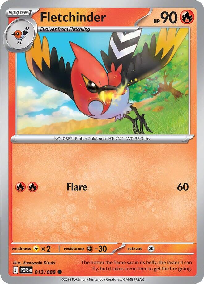 Fletchinder (013/088) [Mega Evolution: Perfect Order] | Exor Games Truro
