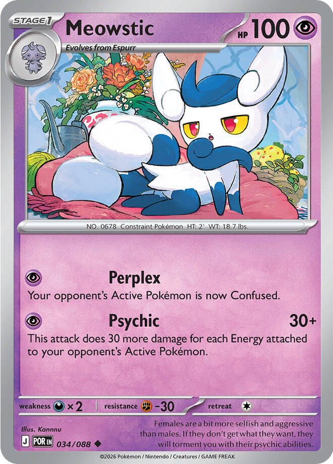 Meowstic (034/088) [Mega Evolution: Perfect Order] | Exor Games Truro