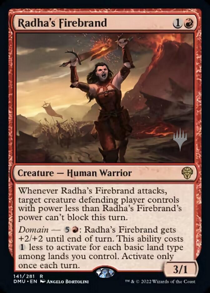 Radha's Firebrand (Promo Pack) [Dominaria United Promos] | Exor Games Truro