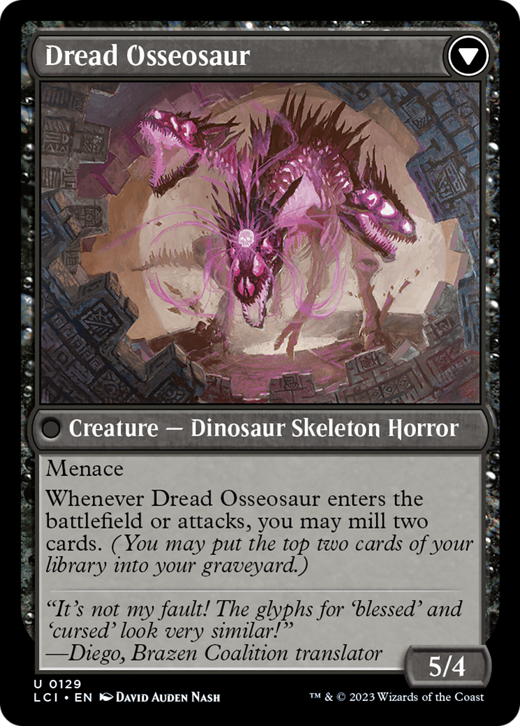 Visage of Dread // Dread Osseosaur [The Lost Caverns of Ixalan] | Exor Games Truro