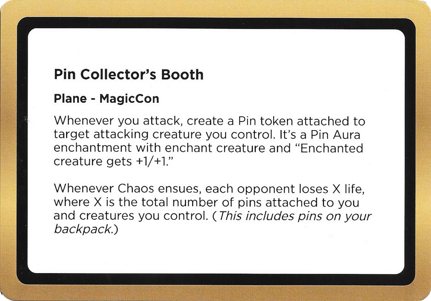 Pin Collector's Booth (Black Lotus Unknown Planechase) [Oversize Cards] | Exor Games Truro