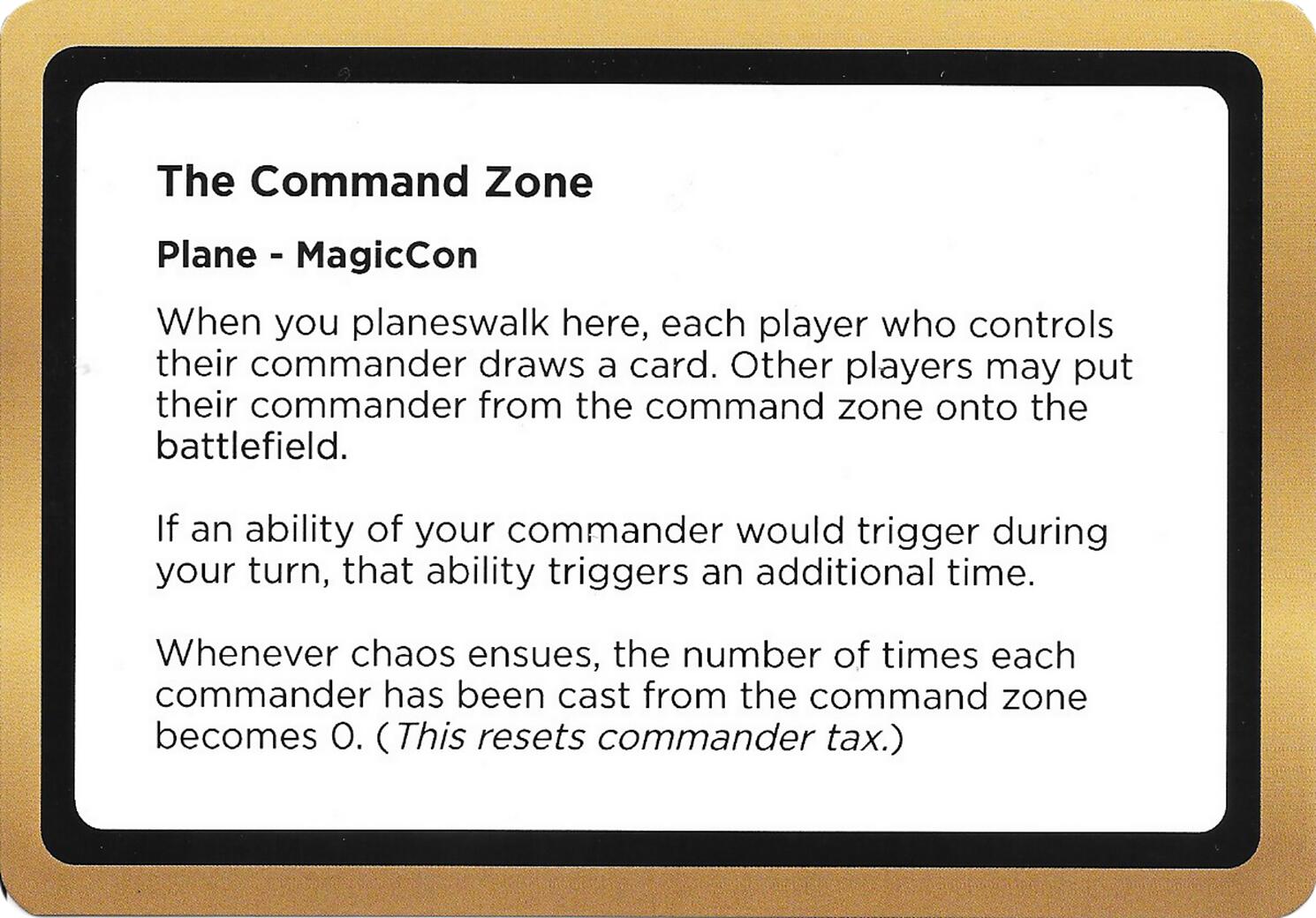 The Command Zone (Black Lotus Unknown Planechase) [Oversize Cards] | Exor Games Truro