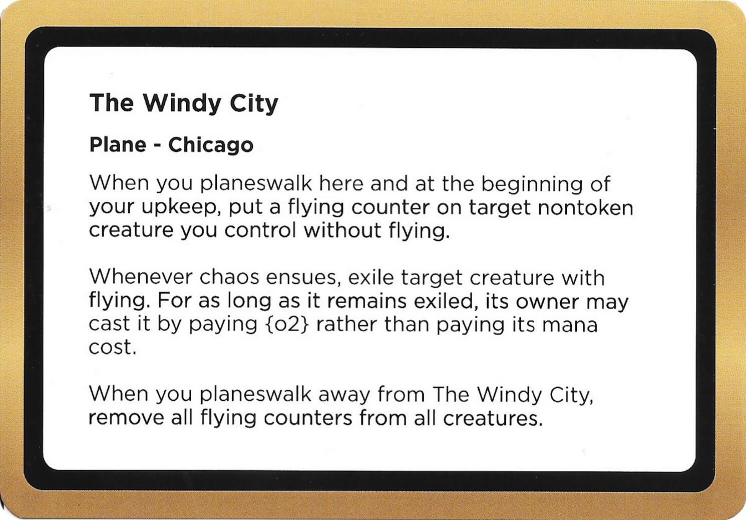 The Windy City (Black Lotus Unknown Planechase) [Oversize Cards] | Exor Games Truro